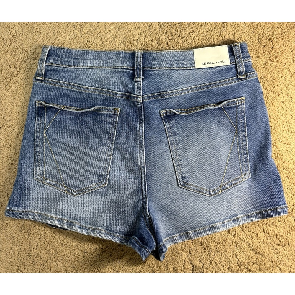 Kendall and Kylie The Drifter High Rise Shorts Women 13/31 Blue Denim - Picture 11 of 11